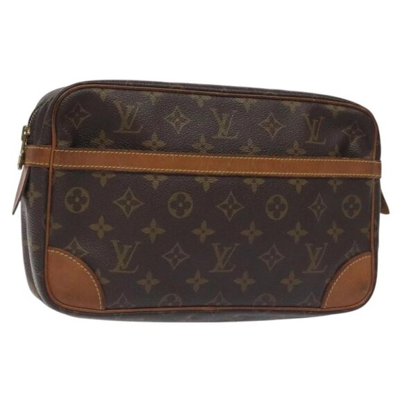 LOUIS VUITTON Monogram Compiegne 28 Clutch Bag M51845 LV Auth BA3365 - Picture 1 of 14